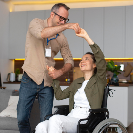 Hands offering support and empowerment